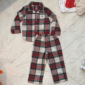 GAP Red and Green Plaid Toddler Pajama Set